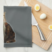 Linge De Cuisine Fractale de chat de calicot (Quart Plié)