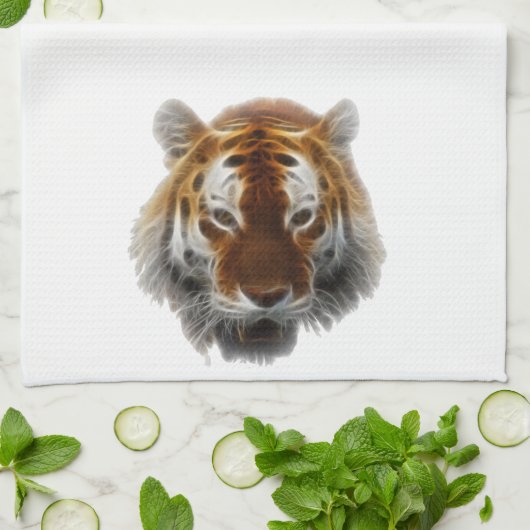 Linge De Cuisine Fractale de tigre (Plié)
