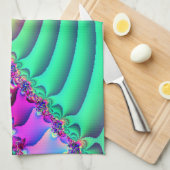 Linge De Cuisine Fractale en pastel de ruban (Quart Plié)
