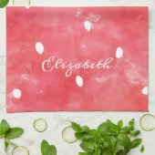 Linge De Cuisine Fraise d'aquarelle mignonne (Plié)