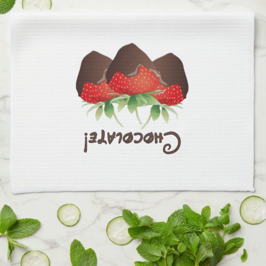 Linge De Cuisine Fraise de chocolat (Plié)