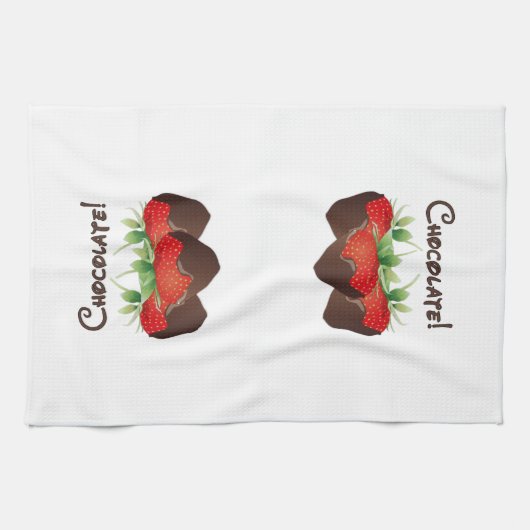 Linge De Cuisine Fraise de chocolat (Horizontal)
