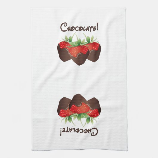 Linge De Cuisine Fraise de chocolat (Vertical)