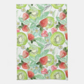 Linge De Cuisine Fraise et kiwi. (Vertical)
