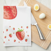 Linge De Cuisine Fraise géniale (Quart Plié)