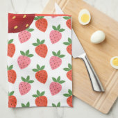 Linge De Cuisine Fraise juteuse colorée (Quart Plié)