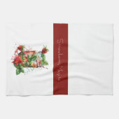 Linge De Cuisine Fraise Mojito Rouge et blanc (Horizontal)