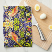 Linge De Cuisine Fraise Thief Oiseaux William Morris (Quart Plié)