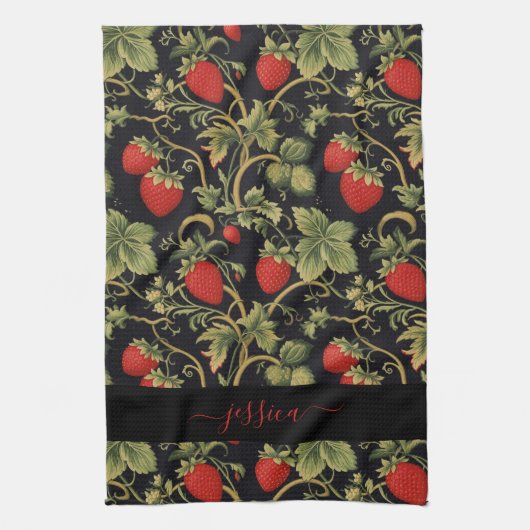 Linge De Cuisine Fraise vintage  (Vertical)