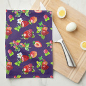 LINGE DE CUISINE FRAISES (Quart Plié)