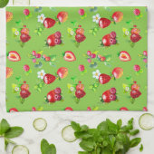 LINGE DE CUISINE FRAISES (Plié)