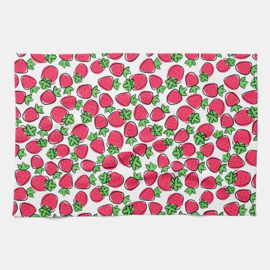 Linge De Cuisine Fraises (Horizontal)