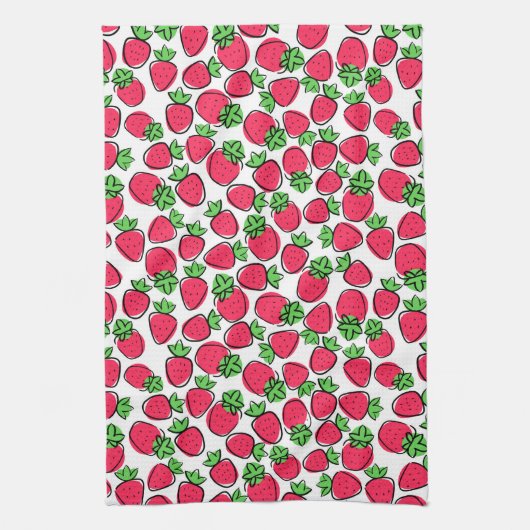 Linge De Cuisine Fraises (Vertical)