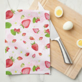 Linge De Cuisine Fraises d'aquarelle (Quart Plié)