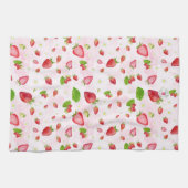 Linge De Cuisine Fraises d'aquarelle (Horizontal)