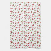 Linge De Cuisine Fraises d'aquarelle rouge (Vertical)