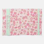 Linge De Cuisine Fraises de printemps doux Personnalisées (Horizontal)