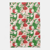 Linge De Cuisine Fraises et fleurs sucrées (Vertical)