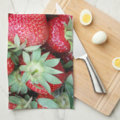 Linge De Cuisine fraises fraîches (Quart Plié)