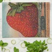 Linge De Cuisine Fraises Géant Antique Fruit Amusement (Plié)