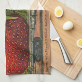 Linge De Cuisine Fraises Giant Fruit Antique Fruit Amusant (Quart Plié)