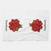 Linge De Cuisine Fraises rouges Photographie blanc (Horizontal)
