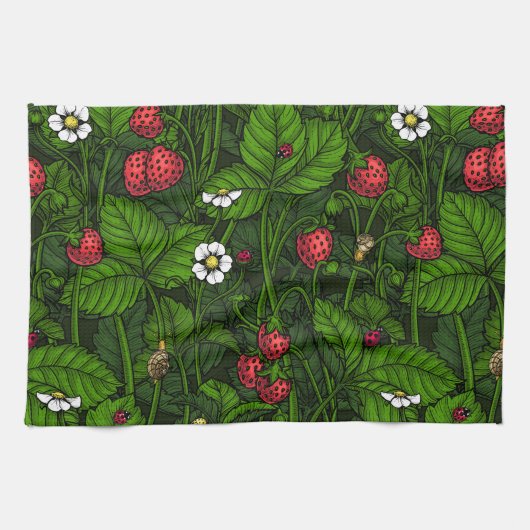Linge De Cuisine Fraises sauvages (Horizontal)