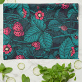 Linge De Cuisine Fraises sauvages, rouges et bleues (Plié)