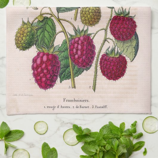 Linge De Cuisine Framboises (Plié)
