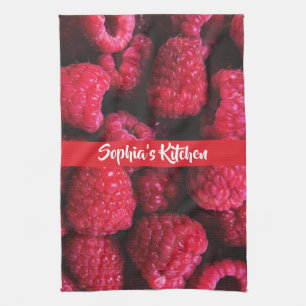 Linge De Cuisine Framboises, Framboises, Rayure Rouge, Nom personna