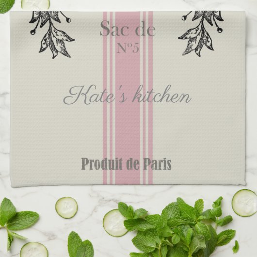 Linge De Cuisine français Vintage (Plié)