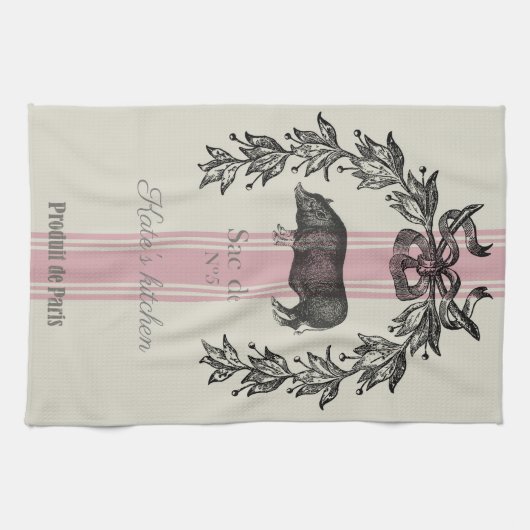 Linge De Cuisine français Vintage (Horizontal)