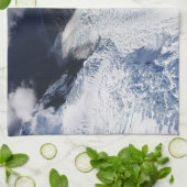 Linge De Cuisine Franz Josef Glacier Vue aérienne, Nouvelle-Zélande (Plié)