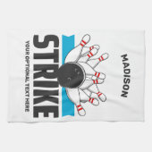 Linge De Cuisine Frappe de bol de nom et de texte personnalisés (Horizontal)