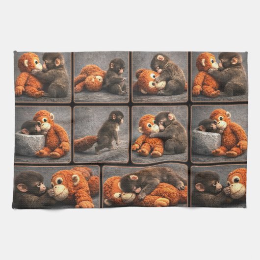 Linge De Cuisine Frappez bébé singe (Horizontal)