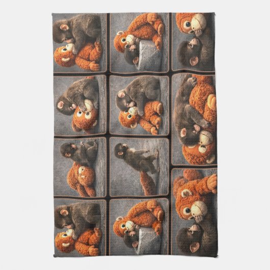 Linge De Cuisine Frappez bébé singe (Vertical)