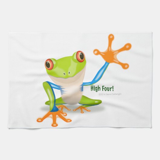 Linge De Cuisine Freddie Frog "High Four" (Horizontal)