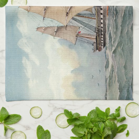 Linge De Cuisine Frégate de voile Duncan Dunbar (Plié)