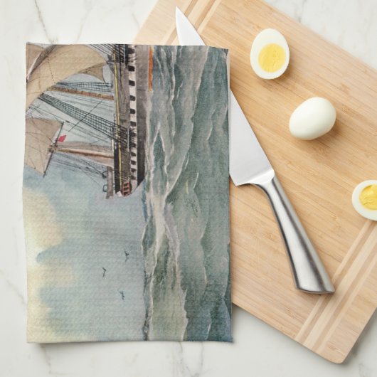 Linge De Cuisine Frégate de voile Duncan Dunbar (Quart Plié)