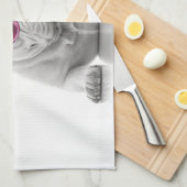 Linge De Cuisine French Bulldog avec verres roses teatowling (Quart Plié)