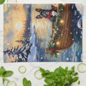 Linge De Cuisine French Bulldog Christmas Boat Holiday (Plié)