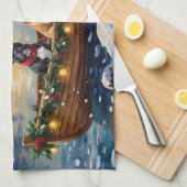 Linge De Cuisine French Bulldog Christmas Boat Holiday (Quart Plié)