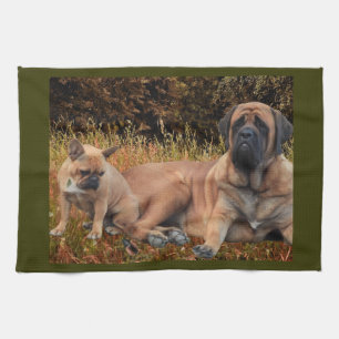 Linge De Cuisine French Bulldog et amitié Mastiff