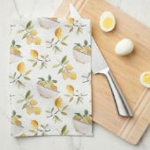 Linge De Cuisine French Country Lemon Pattern (Quart Plié)