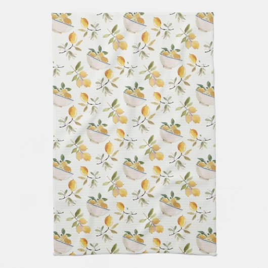 Linge De Cuisine French Country Lemon Pattern (Vertical)