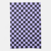 Linge De Cuisine French lilac checkerboard pattern (Vertical)