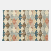 Linge De Cuisine French Retro Harlequin Diamond Kitchen Towels (Horizontal)