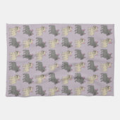 Linge De Cuisine Frenchies, Purple (Horizontal)