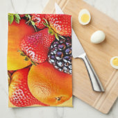 Linge De Cuisine Fresh Bounty: Vibrant Fruit Harvest Design  (Quart Plié)