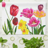 Linge De Cuisine Fresh-Picked Tulips Kitchen Towels (Plié)